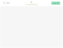 Tablet Screenshot of claridges.co.uk